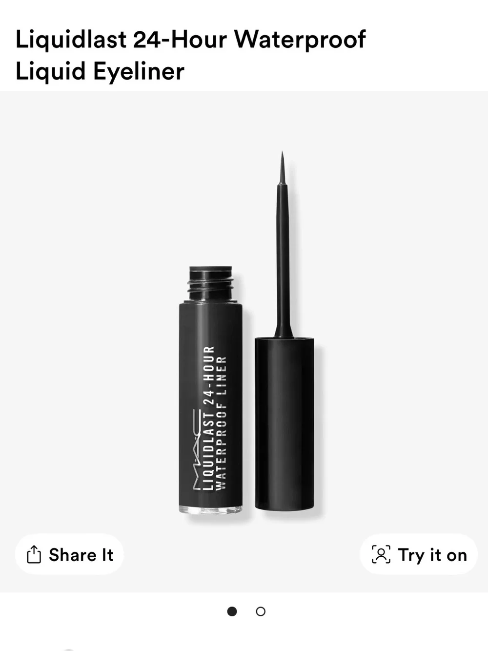 MAC Cosmetics Liquidlast 24-Hour Waterproof Liquid Eyeliner in Point Black